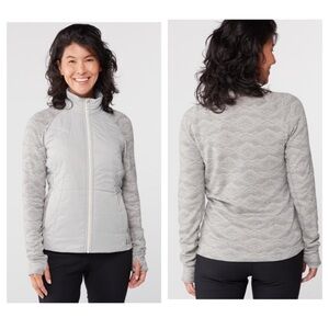 Smartwool Smartloft 60 Quilted Jacket Light Grey Mountain Fair Isle Women Large